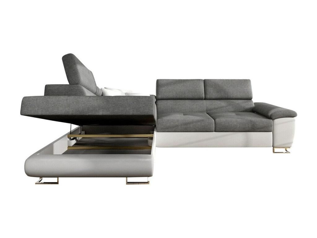 Vertchez 290 Turquoise Corner Sofa with Sleeping Function and Bedding Box (270x202cm)