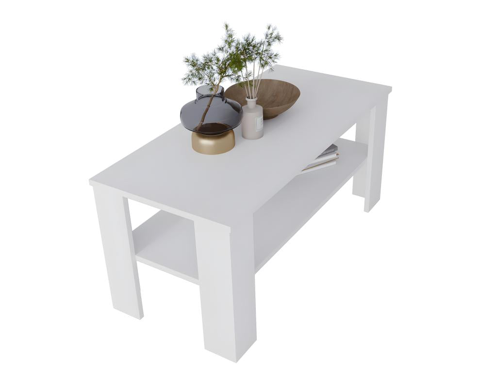 Vertchez 110 White Coffee Table