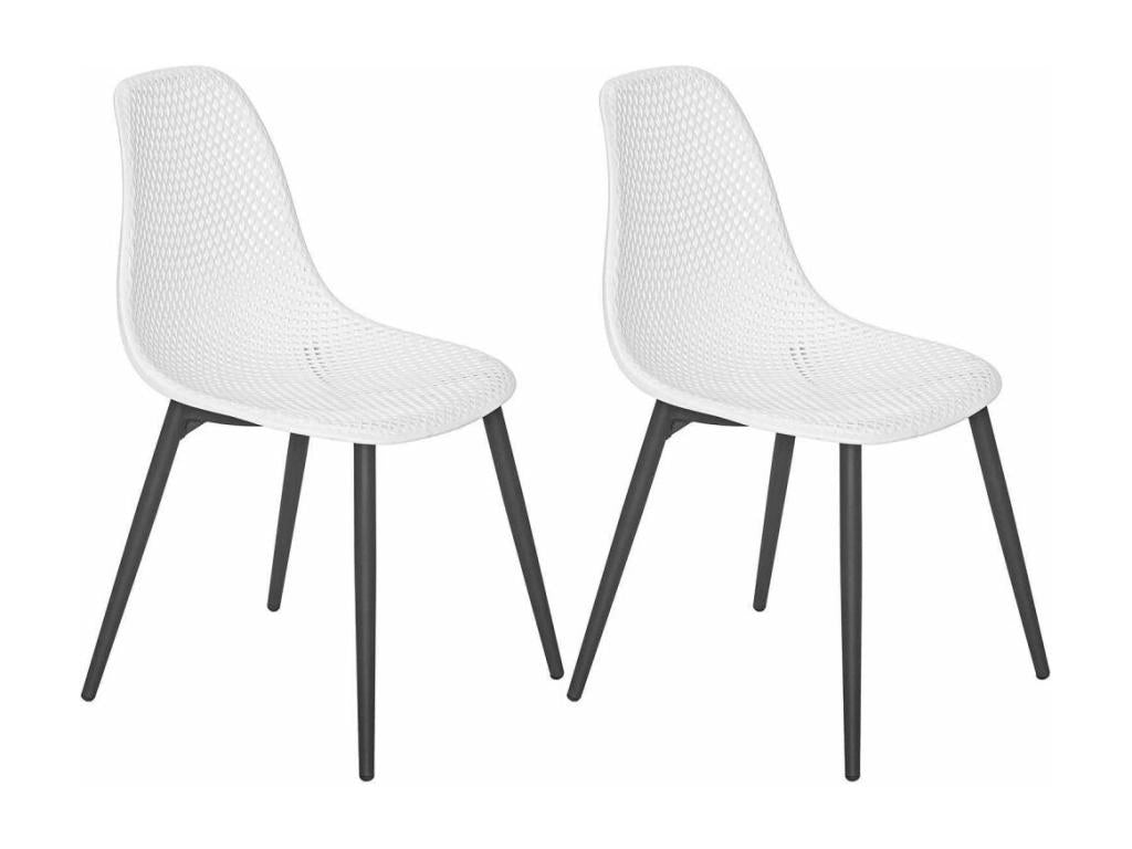 Vertchez aluminum chair with resin seat, set of 2