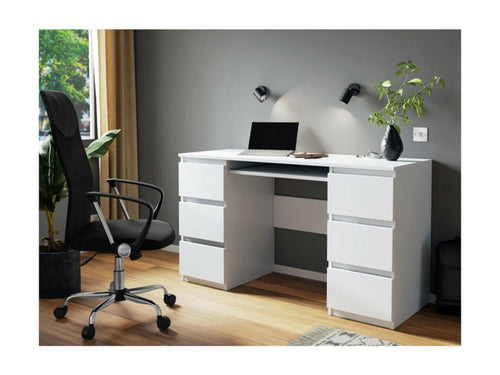 Vertchez 6-drawer desk with 1 shelf