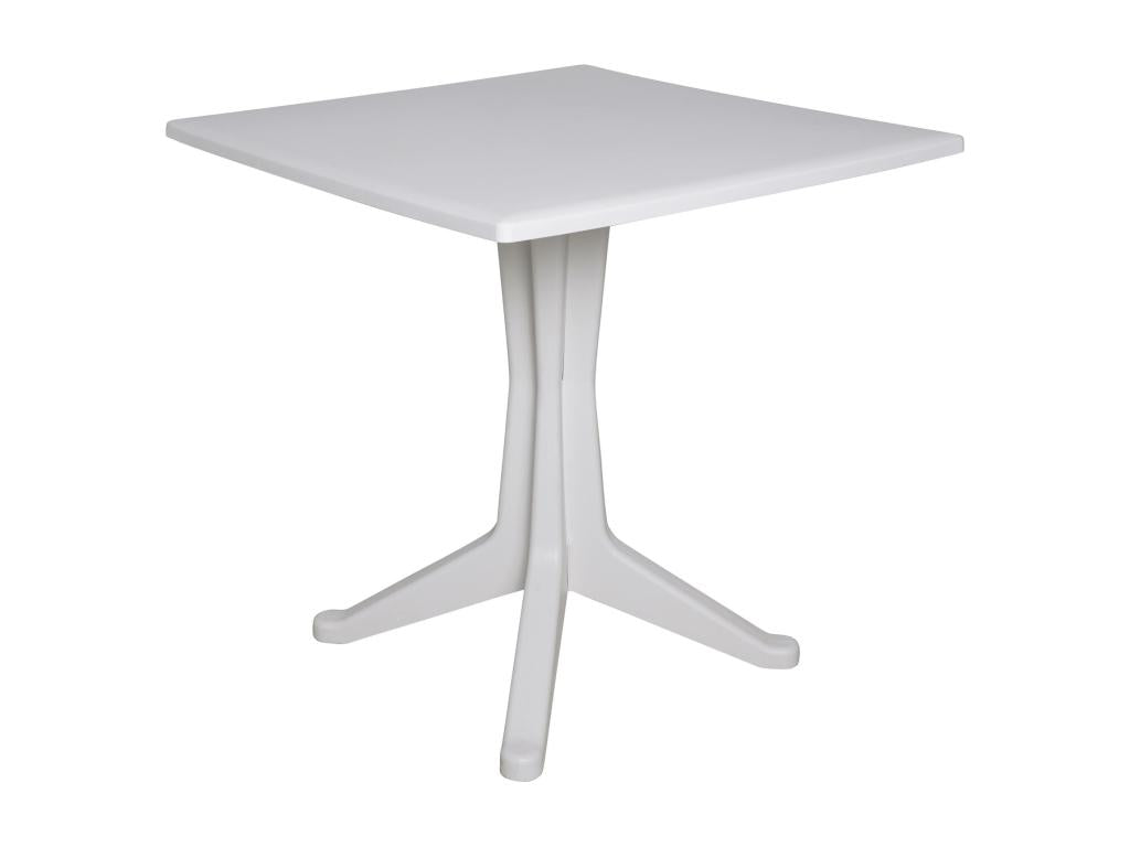 Meublita Outdoor Table, Fixed Square Shelf, Multipurpose Garden Table, Made in Italy, 70x70x72 cm, White