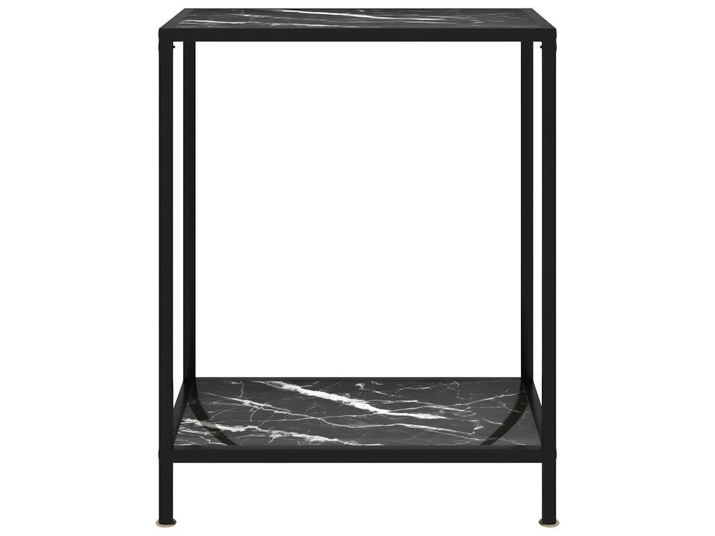 Black console table, 60x35x75 cm, tempered glass