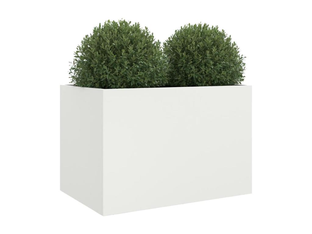 White planter 62x47x46 cm cold-rolled steel
