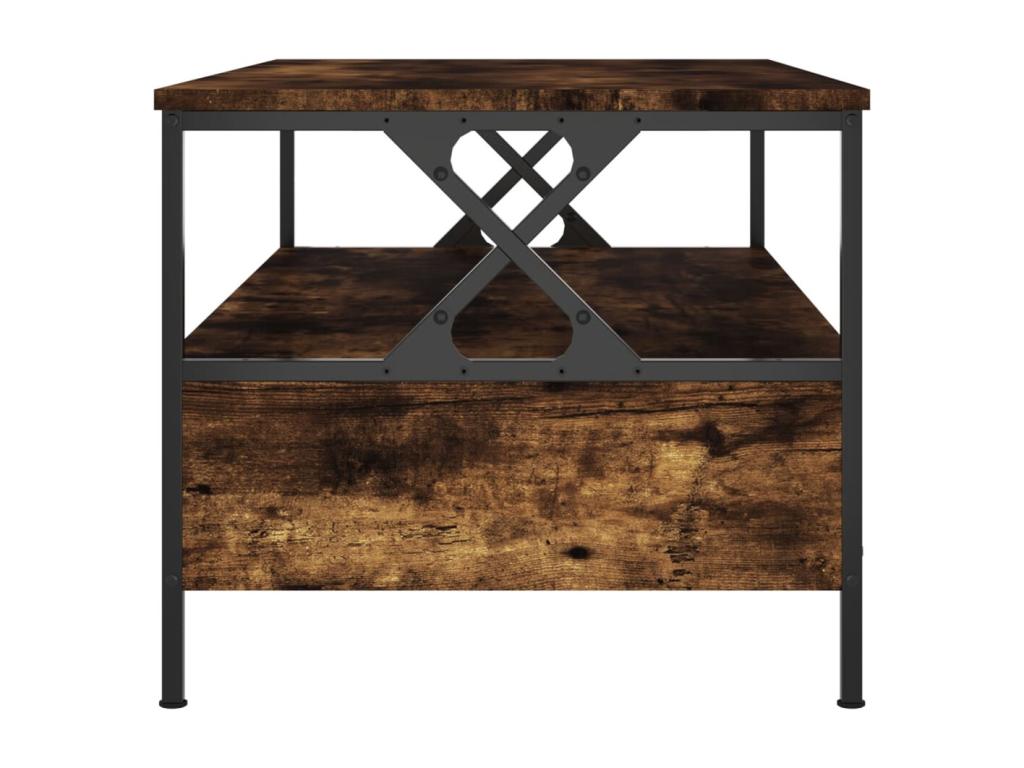 Smoked oak coffee table 100x51x45 engineered wood