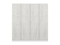 Tumbled Wardrobe, 4 Doors, 2 Drawers, White, 190x52x180cm