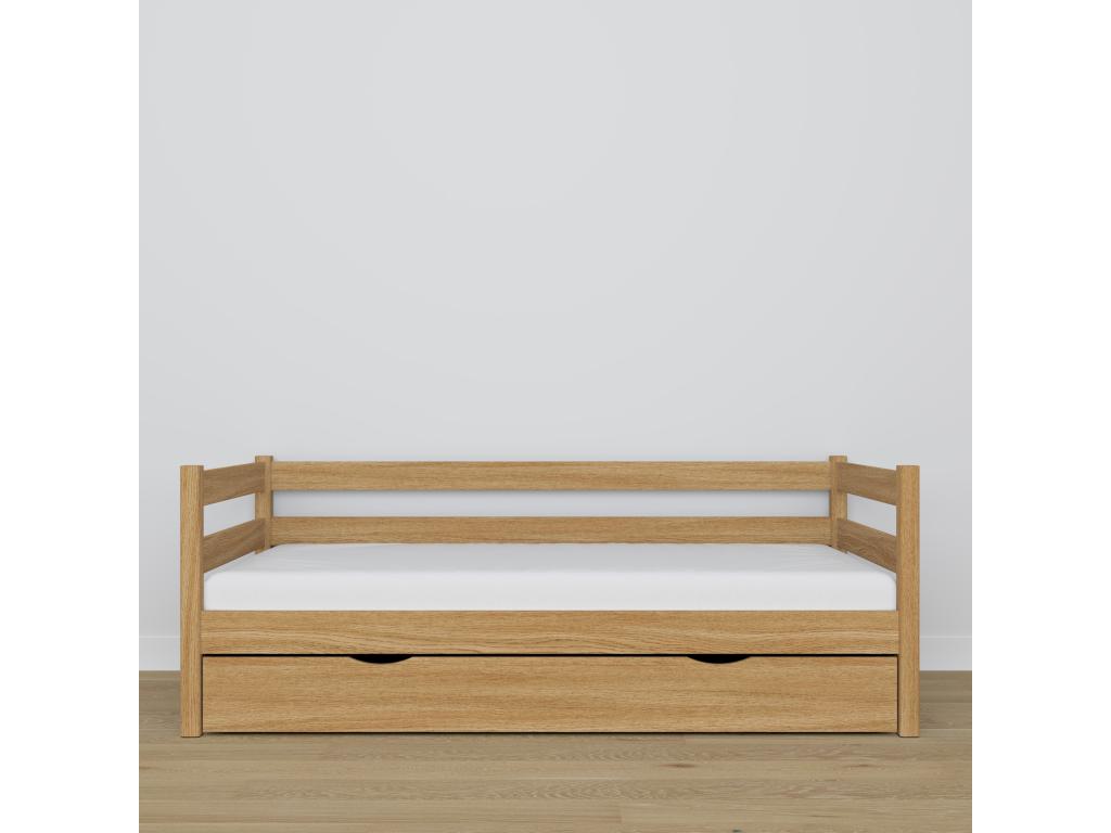 Oak daybed - with drawer N01 Natural Oak 100x190