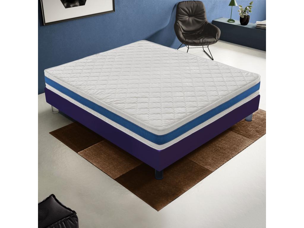 Foam mattress - reversible - 11 comfort zones - firmness level H2 150x190 cm
