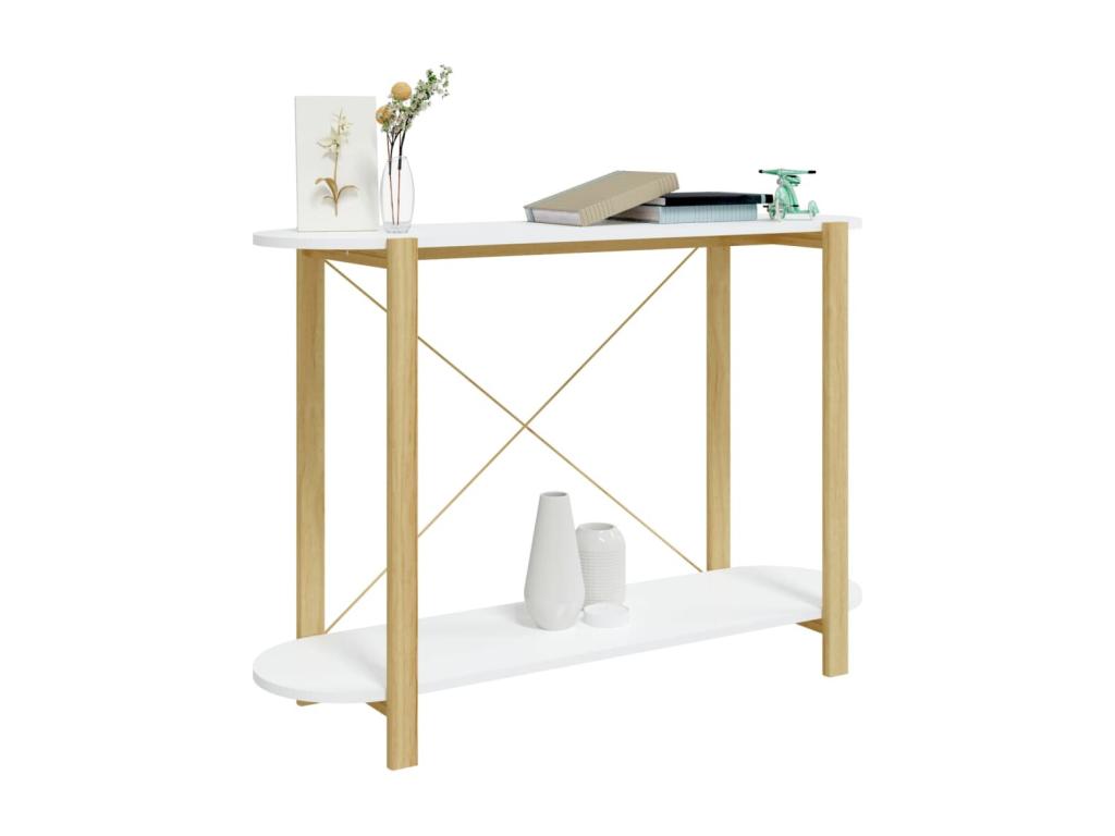 White console table, 110x38x75 cm, engineered wood