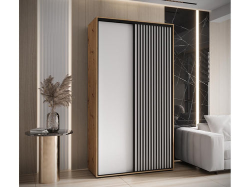 Vertchez 1 Sliding Door Wardrobe 205.2/140/60 2 Doors Vertchez/White