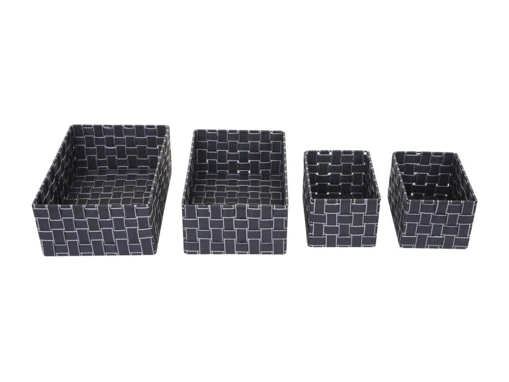 Vertchez-C37 storage basket, set of 4, dark grey