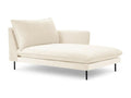 Vertchez - Vertchez right-facing chaise longue in light beige velvet - 170x110x95cm