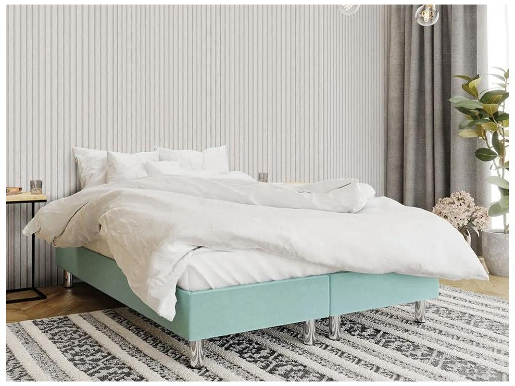Continental bed Vertchez 101 Double Continental Turquoise 180x200 Tapestry 180x200cm