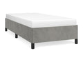 Light Grey Velvet Bed Frame 100x200 cm