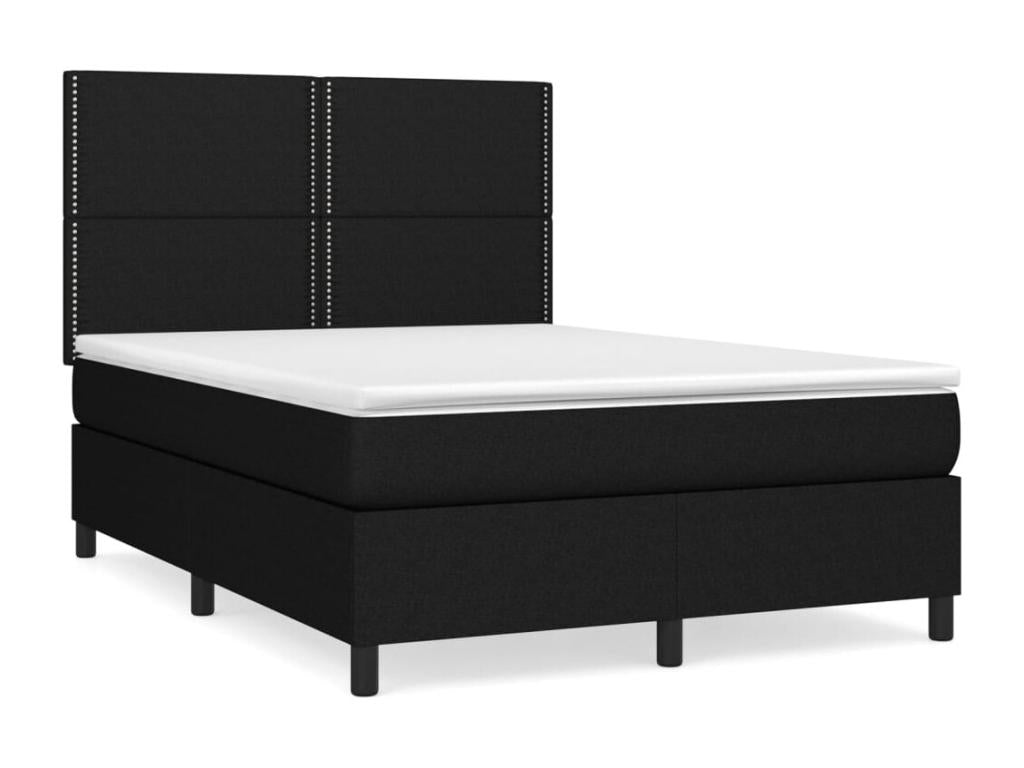 Bed base in Vertchez with black mattress 140x190 fabric