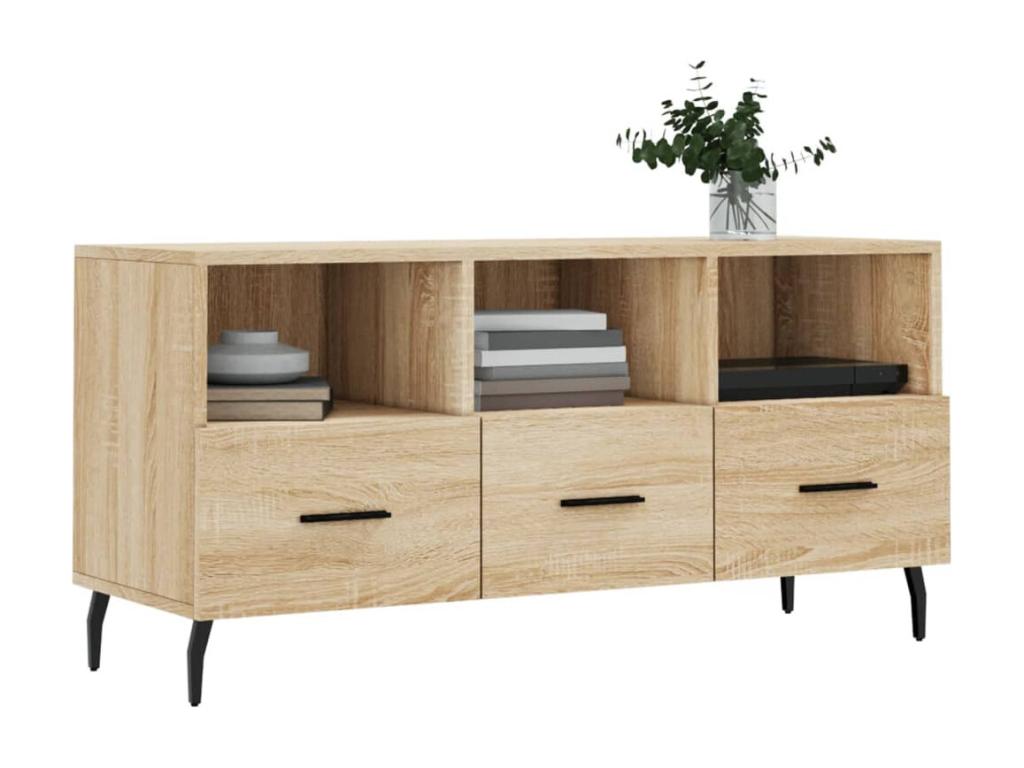Vertchez oak TV stand, 102x36x50 cm, engineered wood