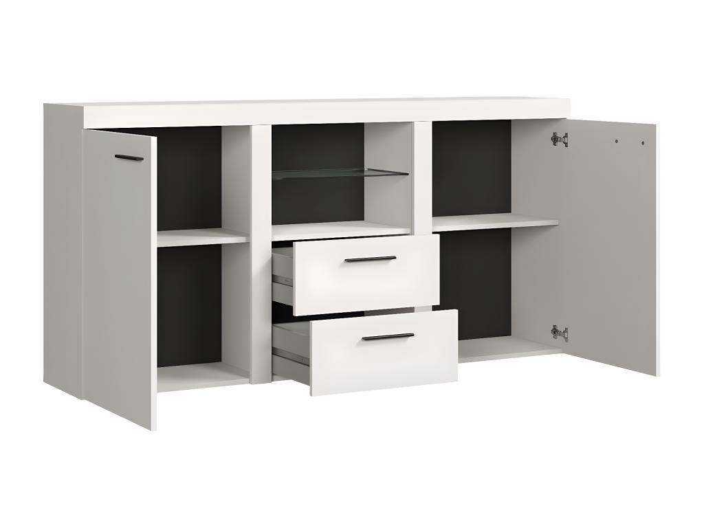 Vertchez 104 Concrete Chest of Drawers - White With drawers and doors Number of drawers: 2 82x157cm