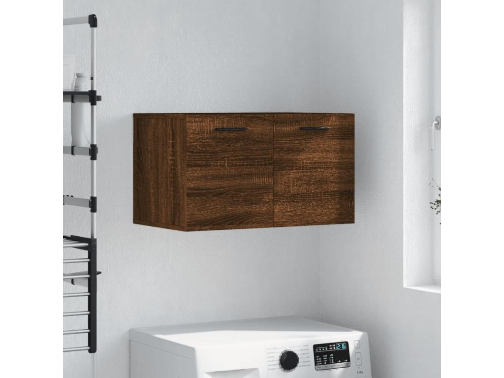 Wall cabinet, brown oak, 60x36.5x35 cm, engineered wood