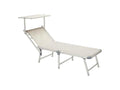Meublita Folding Aluminum Garden Sun Lounger/Pool Chair