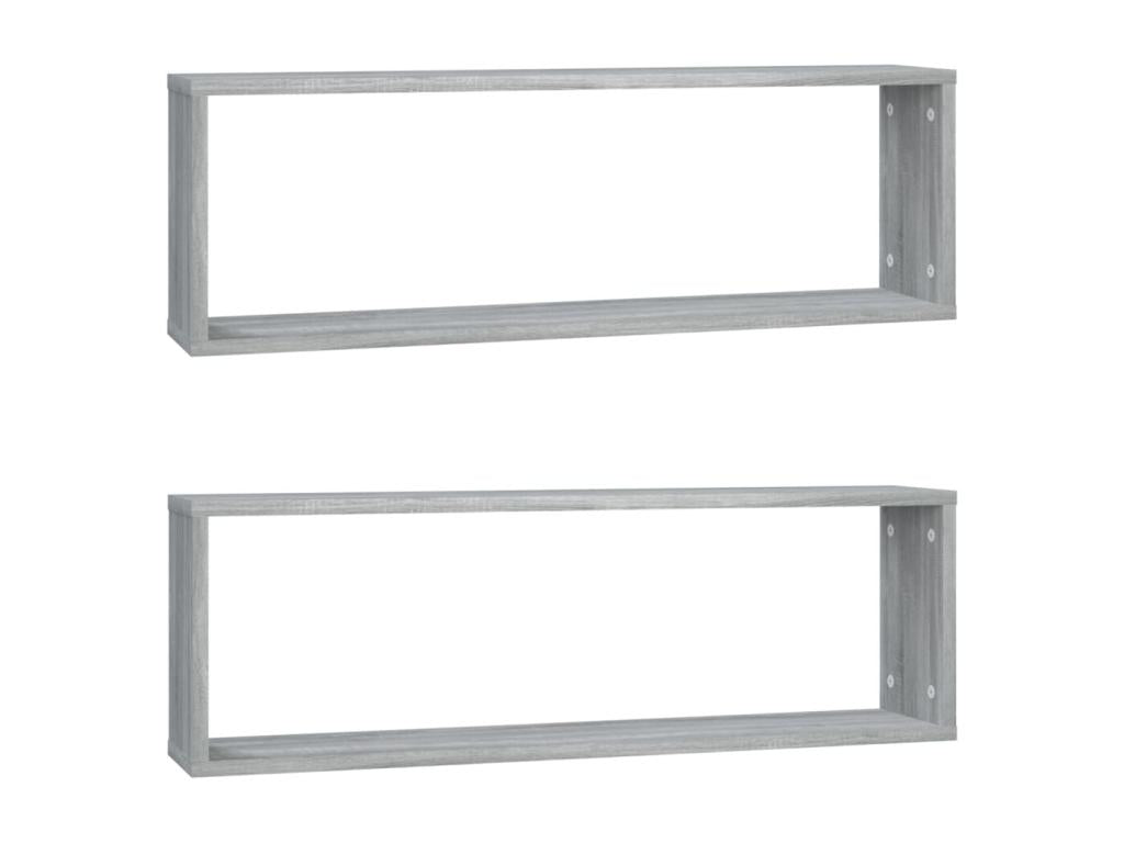 2-piece cube wall shelves, Vertchez grey, 80x15x26.5