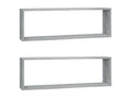 2-piece cube wall shelves, Vertchez grey, 80x15x26.5