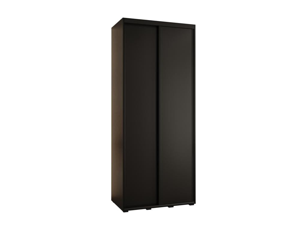 Vertchez 1 Sliding Door Wardrobe 235.2/120/60 2 Doors Black/Black/Black