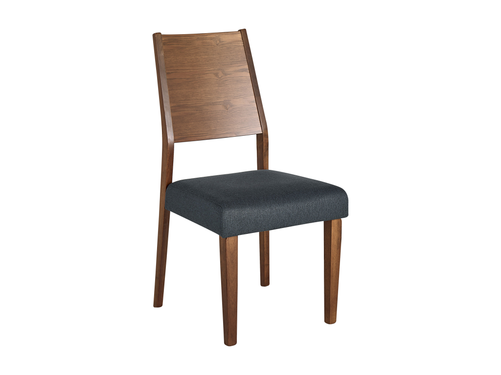 Set of 2 Vertchez Grey Wood Dining Chairs