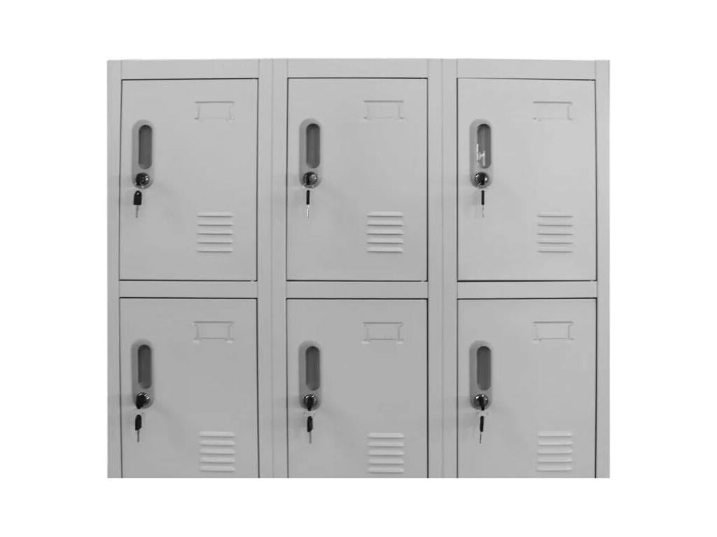 Vertchez 12-Door Grey Metal Office Cabinet