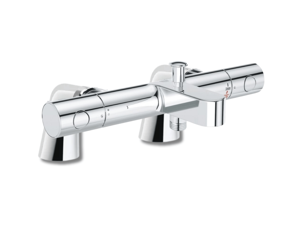 Vertchez 800 Cosmopolitan thermostatic bath mixer, 1/2" luxury chrome-plated risers