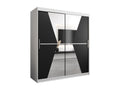 Maroko Sliding Door Wardrobe 200/180/62 2 Doors White/Black