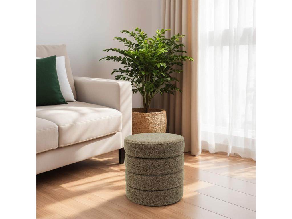 Vertchez storage pouf, 40x37x37 cm, modern polyester and MDF fabric
