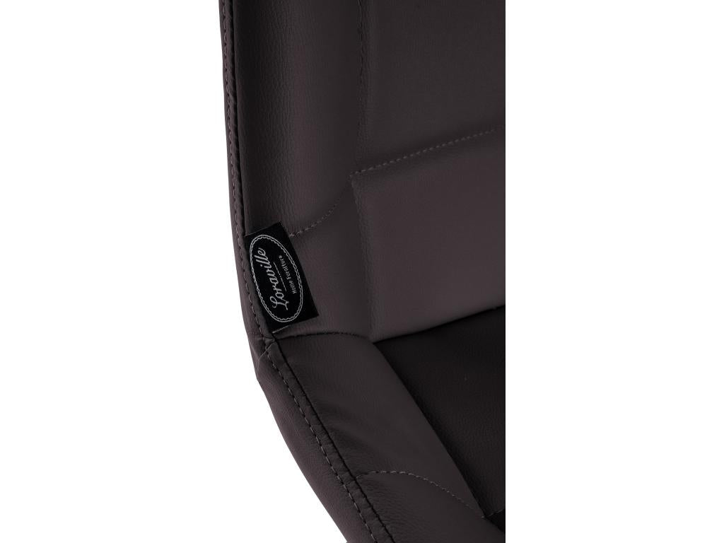 Bar stool - Faux leather / Metal - Brown - Vertchez