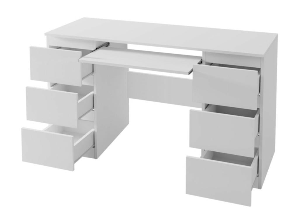 Vertchez 6-drawer desk with 1 shelf