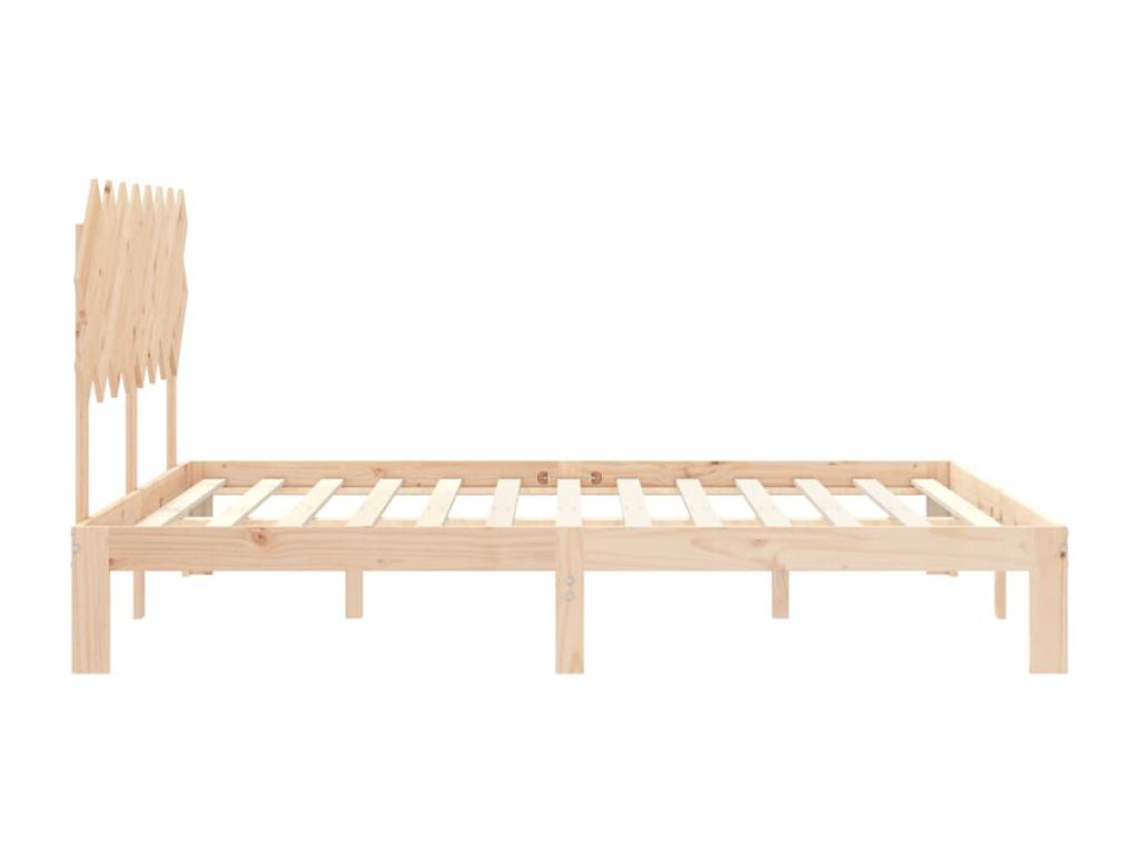 Bed frame without mattress 160x200 cm solid pine wood