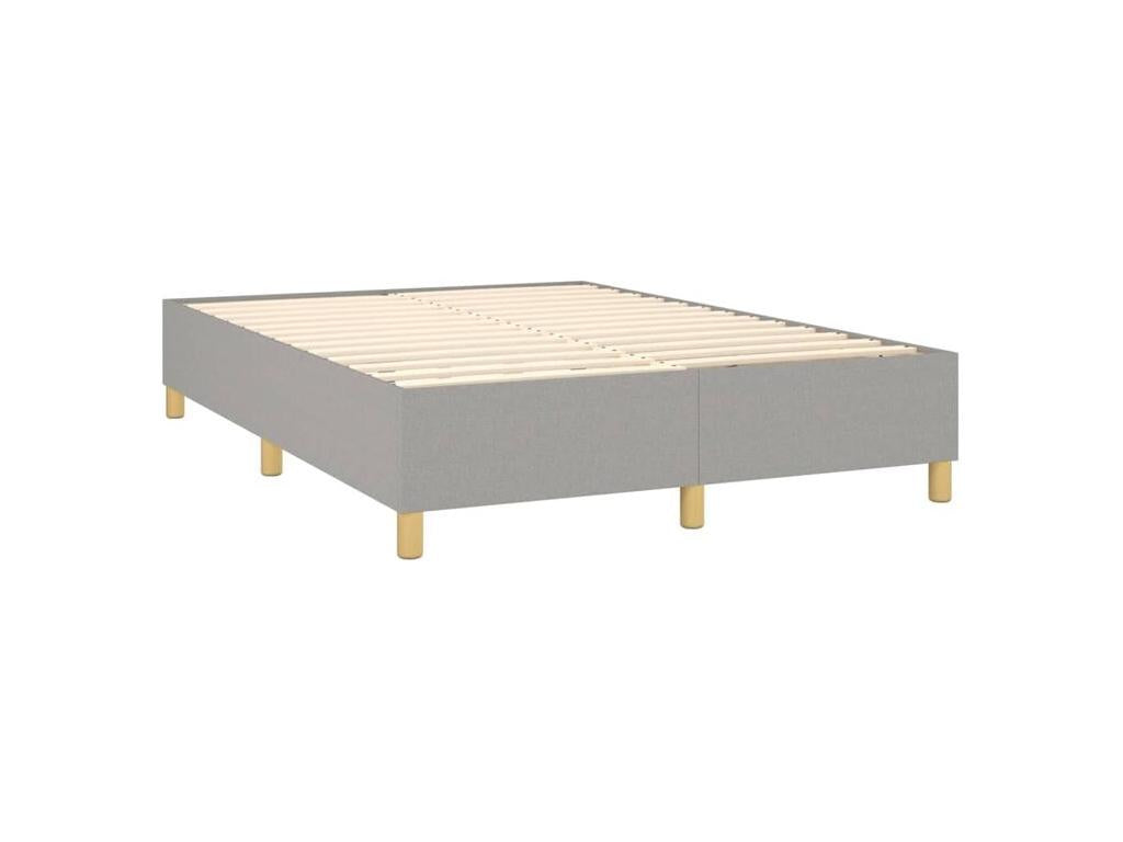 Bed base in Vertchez with light grey mattress 140x200 fabric