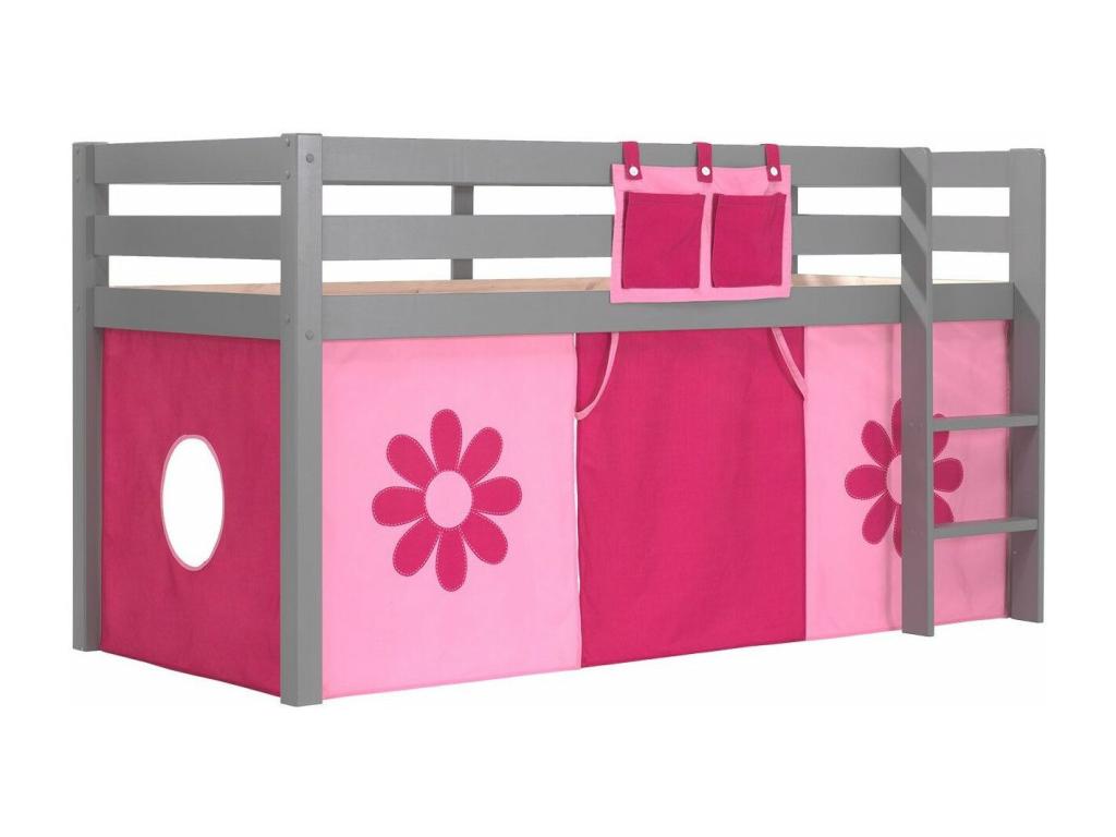 Vertchez Flower Children's Bed 90x200cm Gray