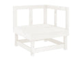 6-piece garden furniture set, white, solid pine wood