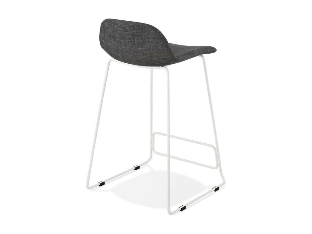 Vertchez Designer Bar Stool 85cm Dark Grey / White